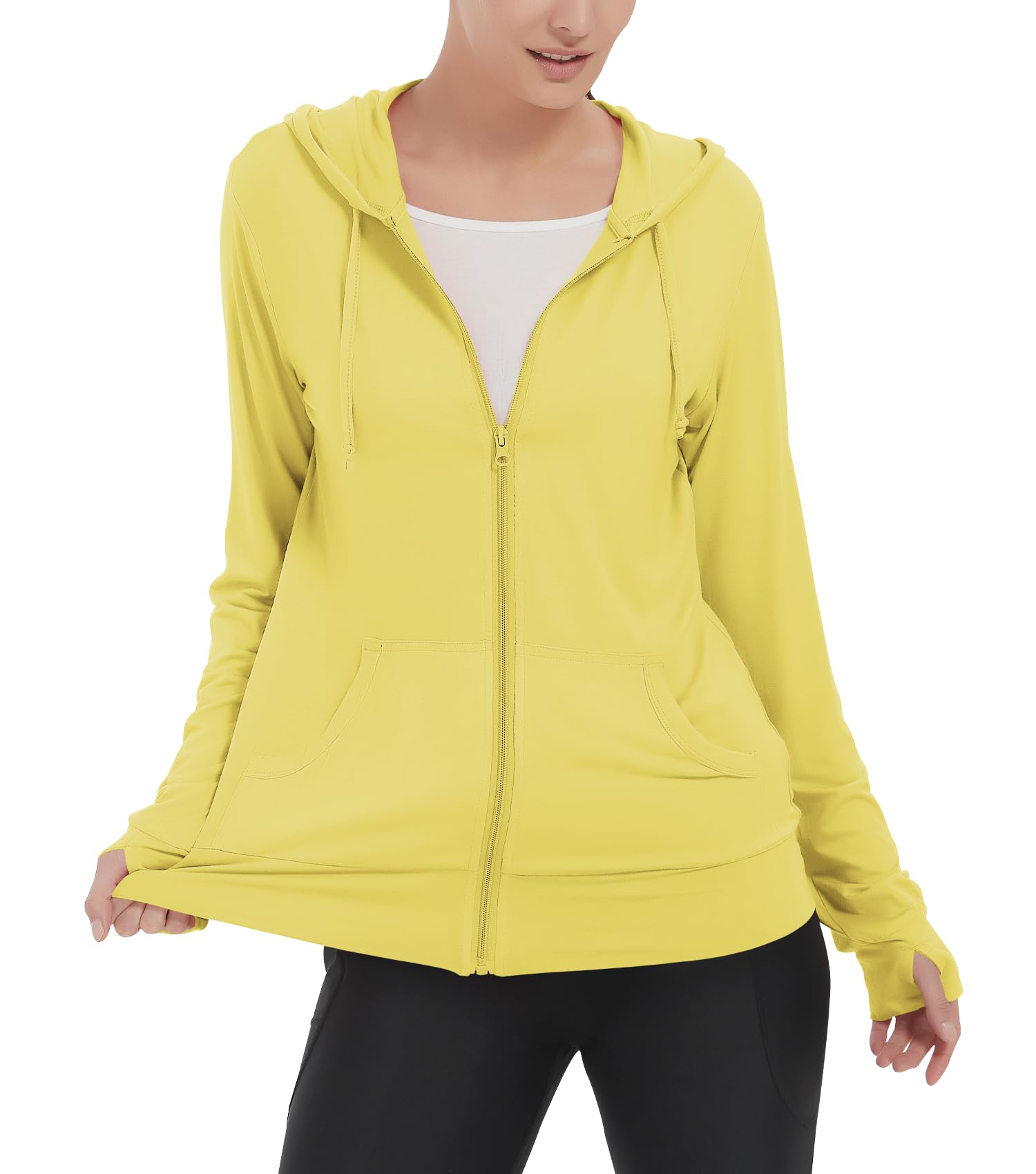LETAOTAO Womens' Lightweight Zip Up Hoodies Stretch Thin Summer Jackets For Wome