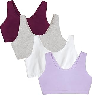 Fruit of the Loom Women's Tank Style Sports Bra Built in Sports Bra (Pack of 6)