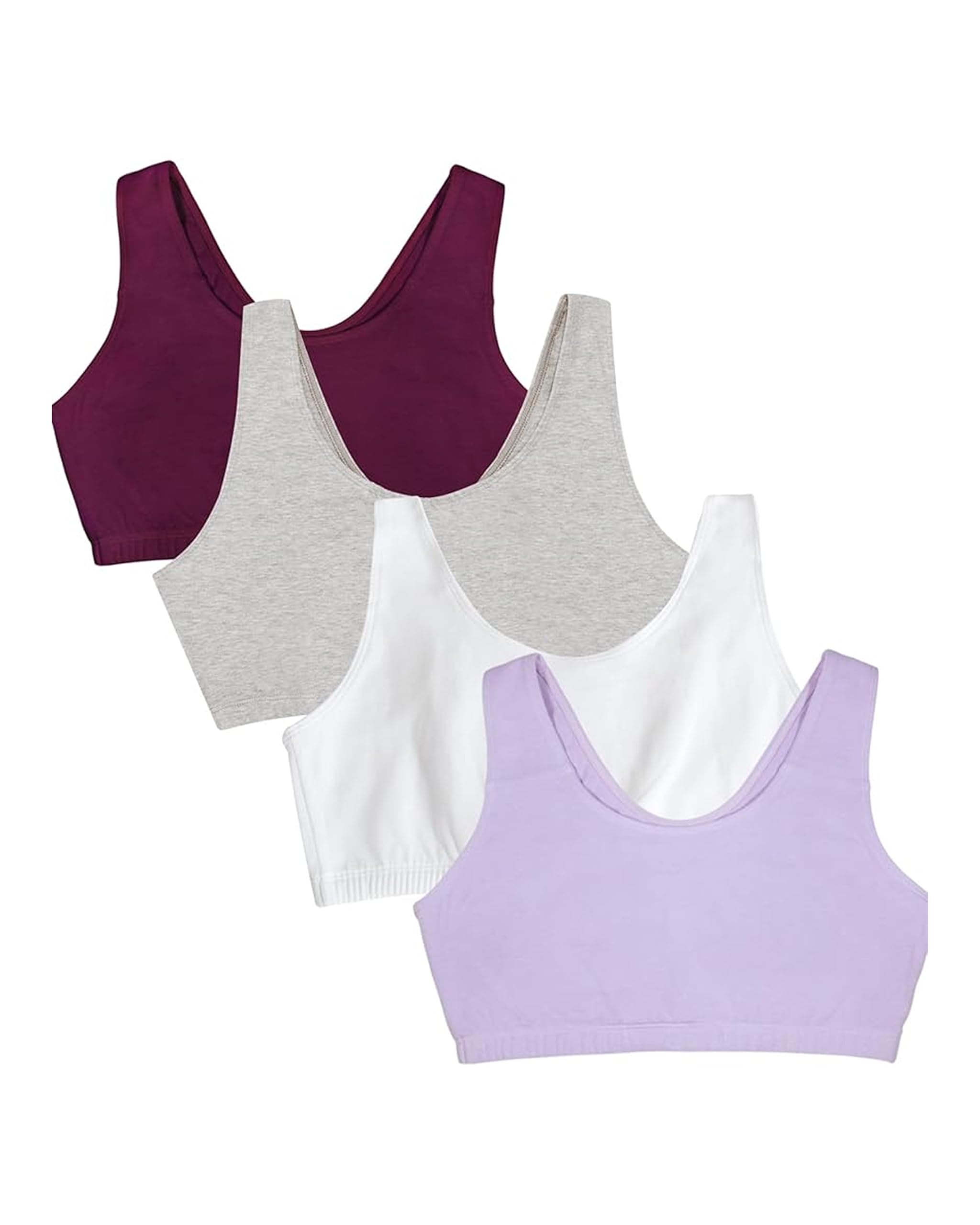 Fruit of the Loom Women's Tank Style Sports Bra Built in Sports Bra (Pack of 6)