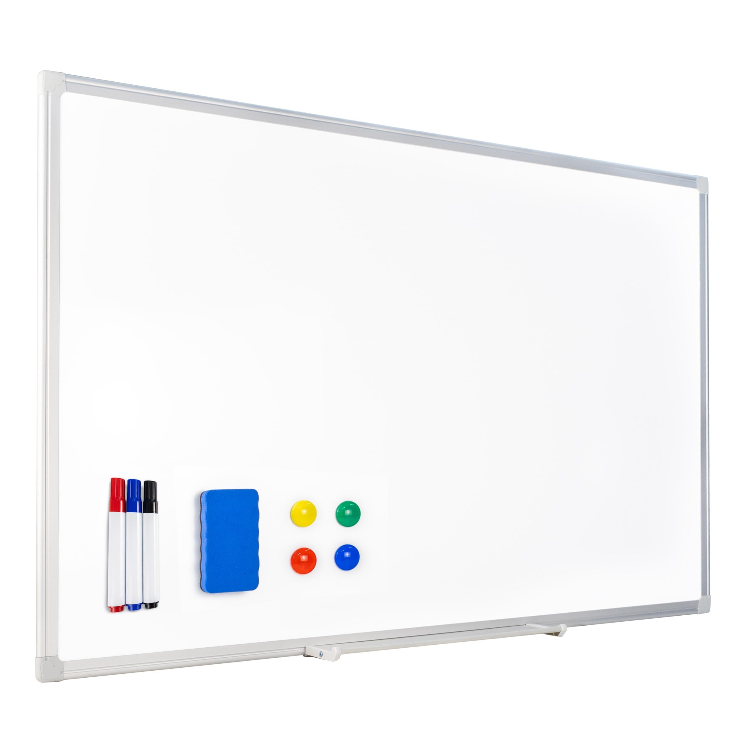 Raylu Paper - Aluminium Frame Magnetic Whiteboard Large Dry Erase Magnetic White