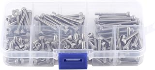 Bolts, M3 Hex Head Screws, Stainless Steel Metric Screws M3 Screws Assortment Kit Nut Bolts with Storage Box, M3 x 30mm