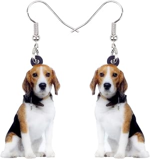 Acrylic Adorable Beagle Earrings Dangle Puppy Pet Jewelry Women Dog Mom Accessories Charm Gift