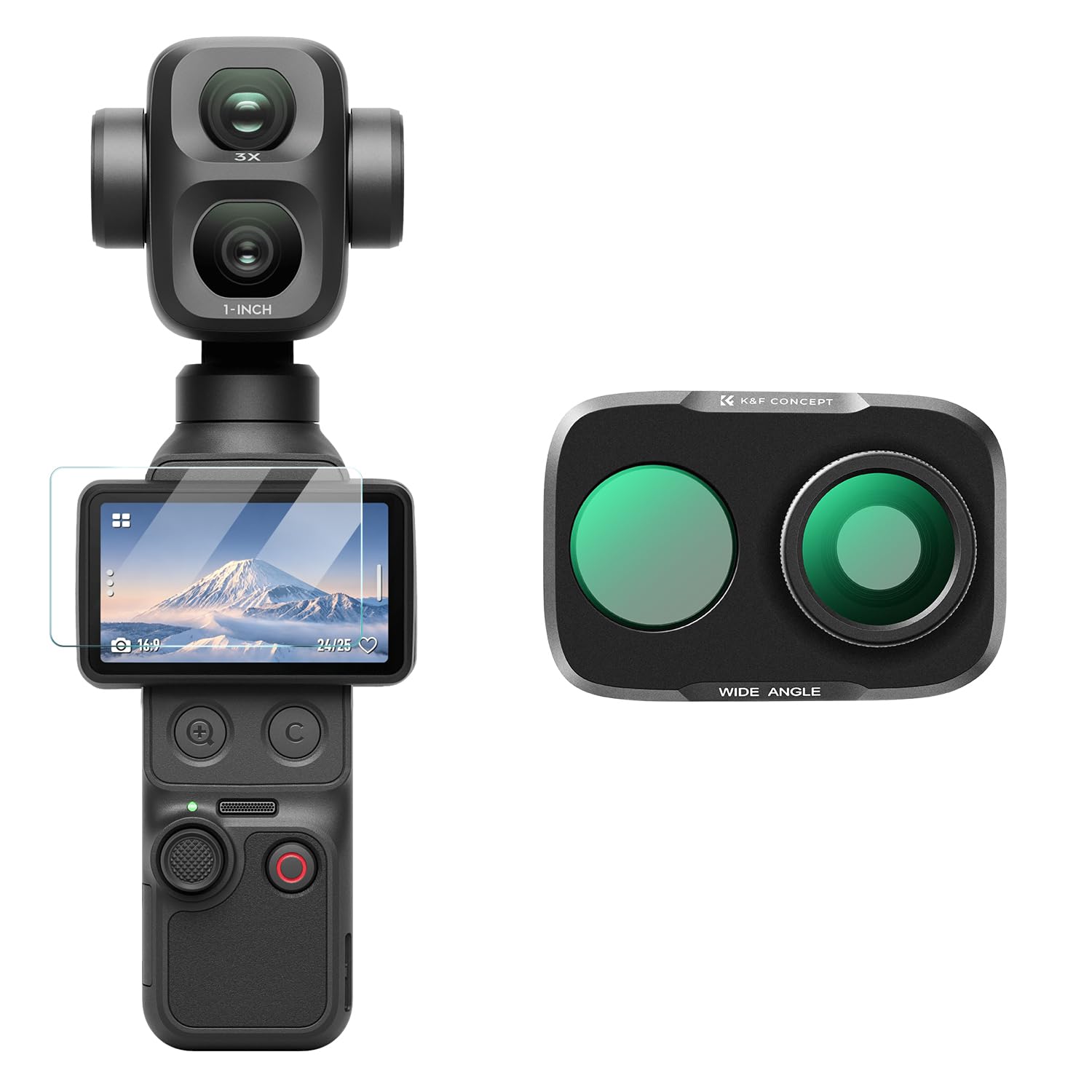 K&F CONCEPT Wide-Angle Lens Filter Kit Compatible with DJI Osmo Pocket 4P | Wide
