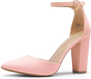 DREAM PAIRS Women's Coco High Heels Chunky Pumps