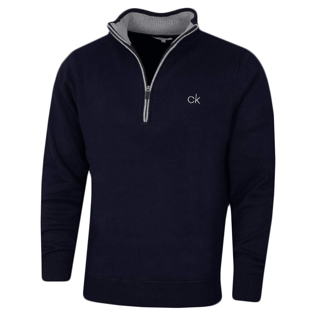 Calvin Klein Men's Lined Chunky Windproof Lined 1/2 Zip Sweater