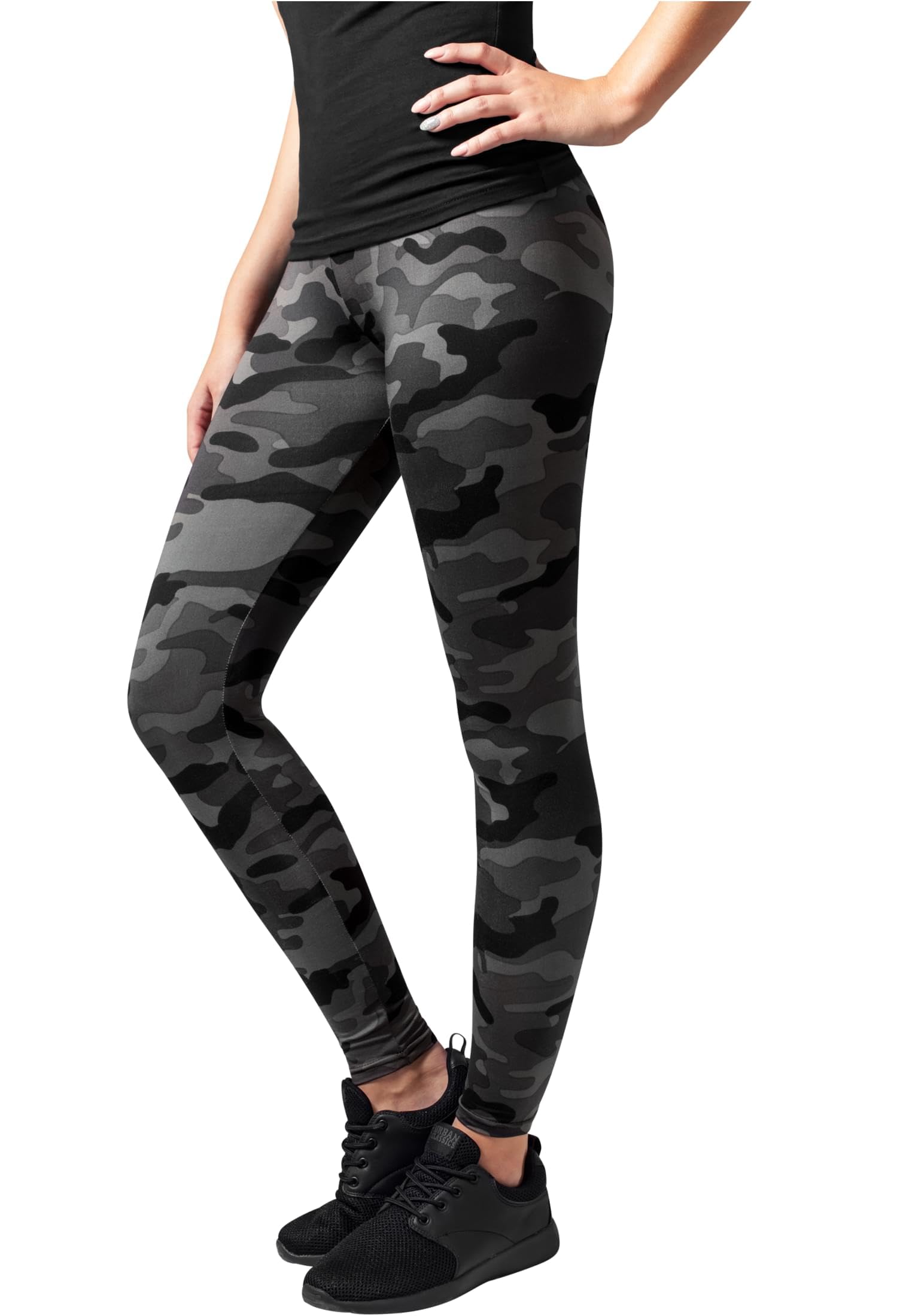 Urban Classics Ladies Camo Women's Leggings Camouflage 91% Polyester, 9% Elastha