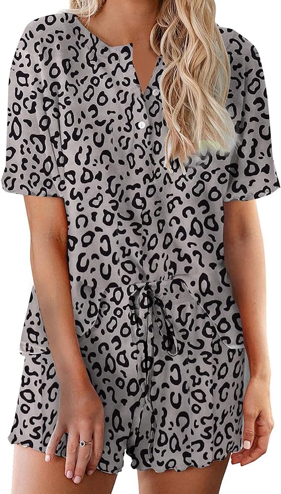 Ekouaer Ladies Tie Dye Pyjama Set Nightwear 2 Piece