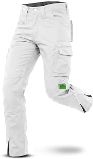 TMG Work Trousers for Men, Long Work Trousers with Straight Cut, Knee Pad Pockets, Comfortable Men's Work Trousers