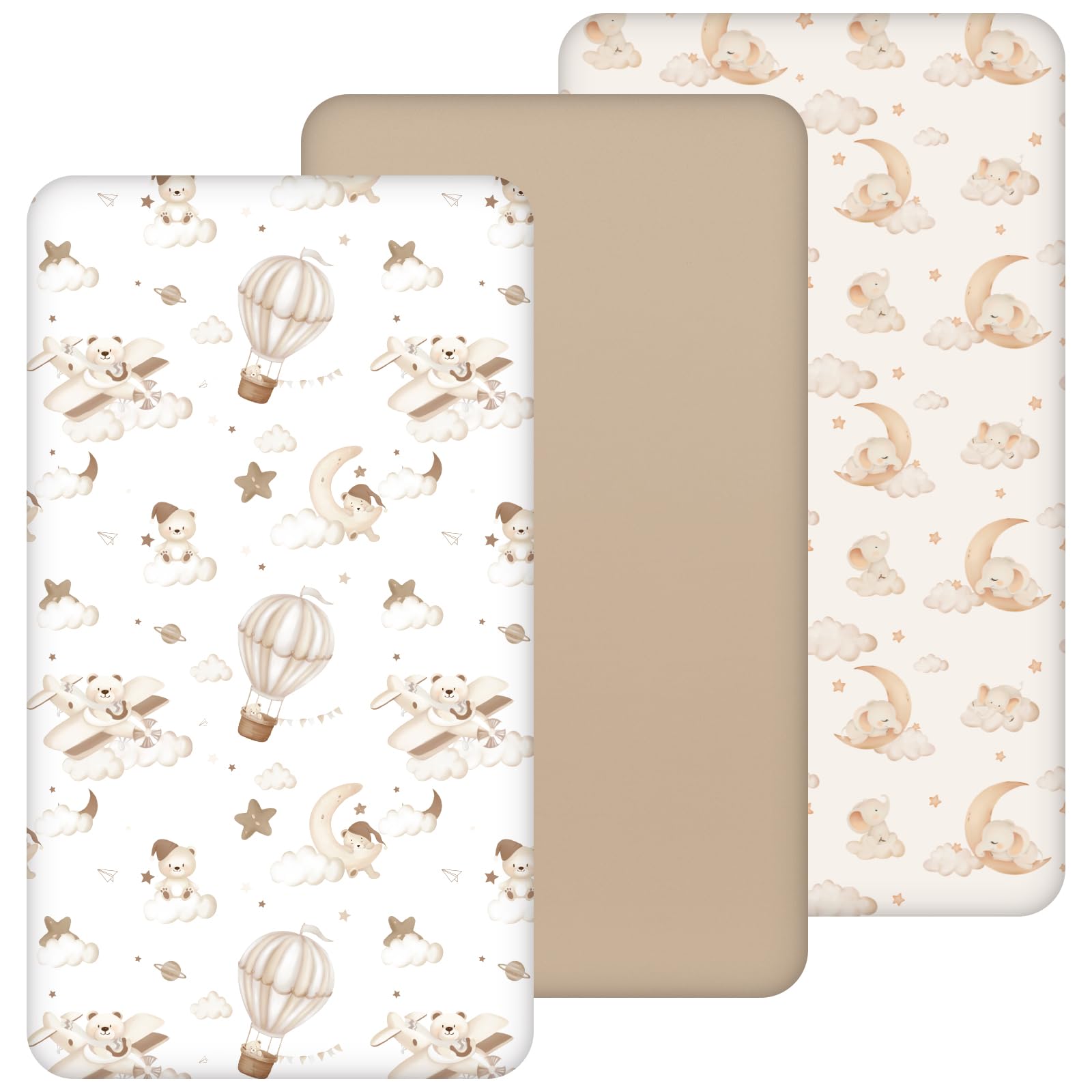 Yukkidds Next to Me Crib Sheets 83x50 cm, Baby Bedside Crib Fitted Sheets | Supe