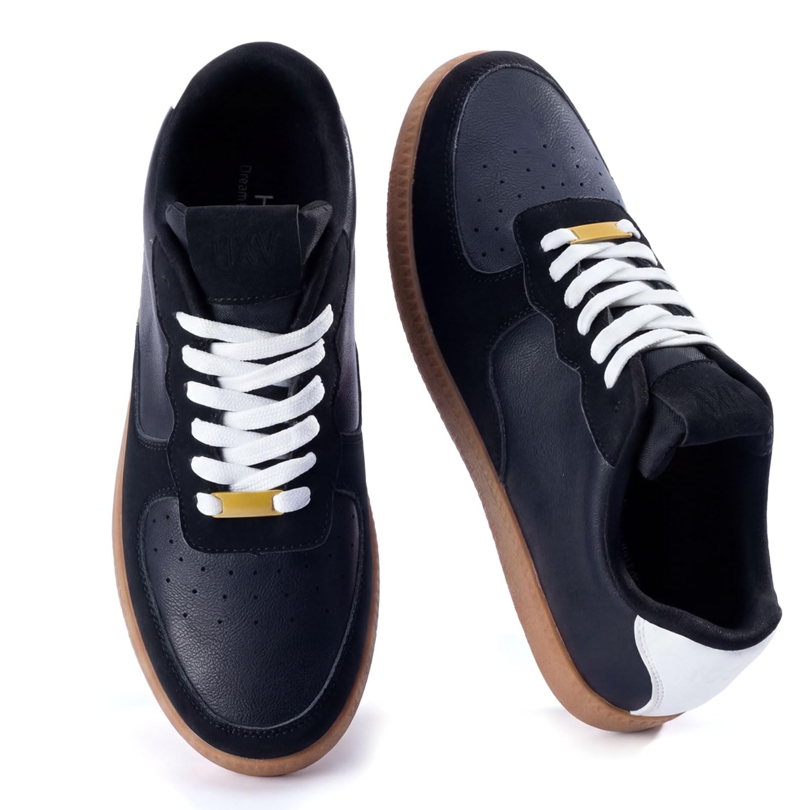 HXV Women Fashion Sneakers Casual Tennis Shoes Retro Trendy Low Top Lace-Up Brea