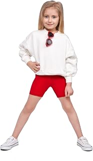 SOFTSAIL Girls Leggings Cycling Shorts Short Cotton Sport Dancing Gymnastic Breathable Comfy Stretchable