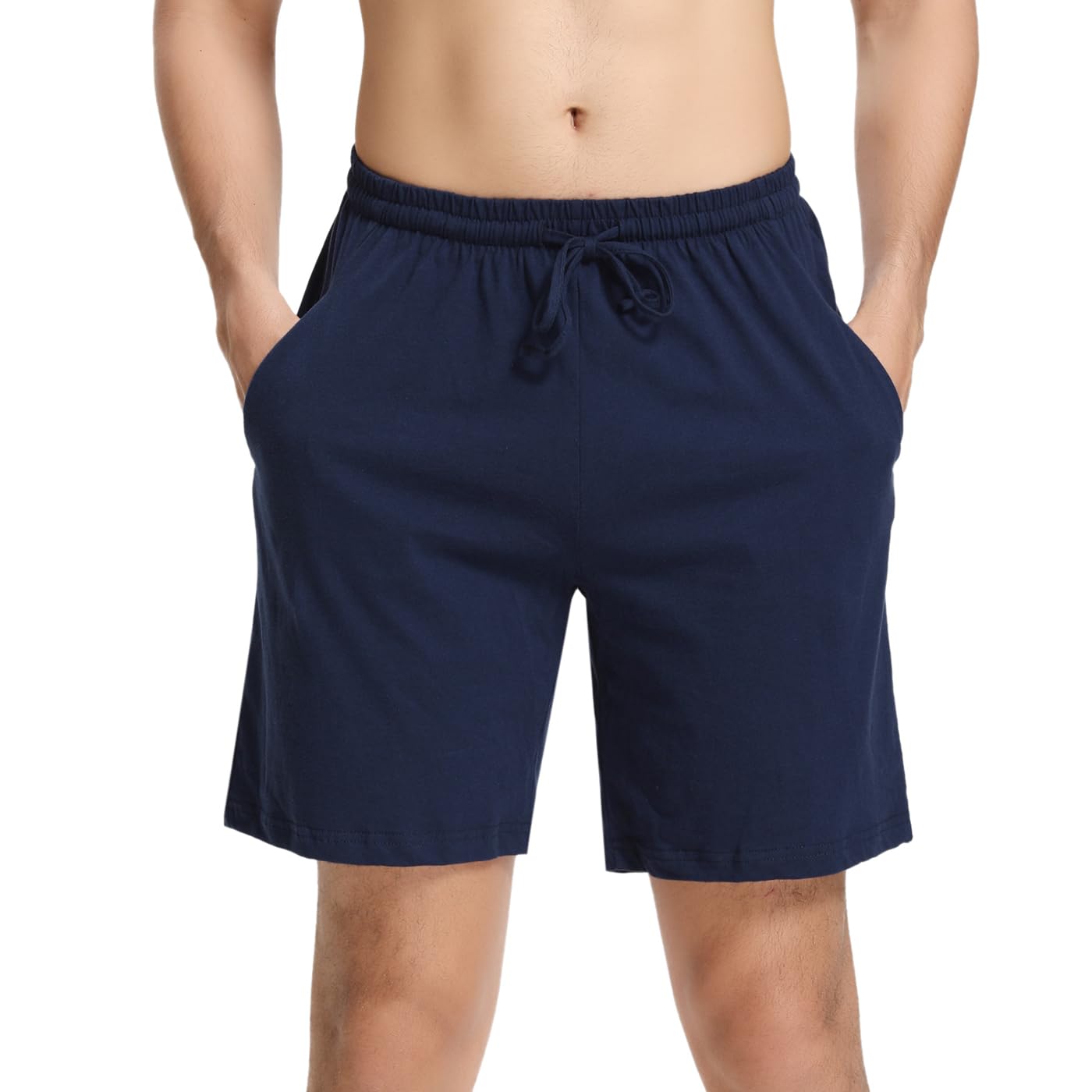 Aseniza Men's Short Shorts, Men's Cotton Shorts, Casual Summer Trousers with Dra