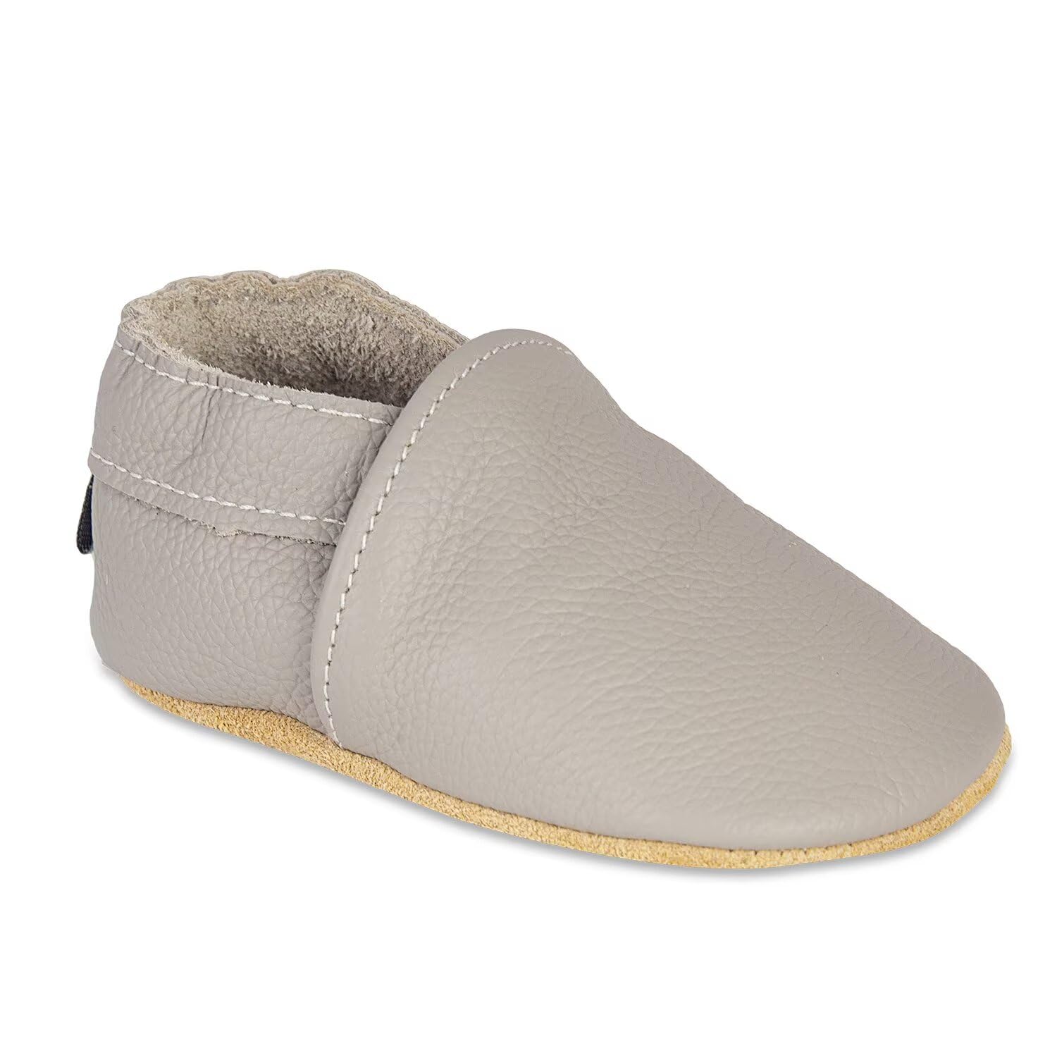 HMIYA Soft Leather Crawling Shoes, Baby Shoes with Suede Soles, for Boys and Gir