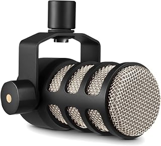RØDE PodMic Cardioid Dynamic Broadcast Microphone, XLR | Internal pop filter and shock mounting, broadcast dynamic capsule, all-metal build. Requires an XLR interface or mixer