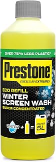 Prestone Eco Refill -10C Winter Screenwash Concentrate, Super Concentrated Screen Wash for Cars Makes 5 Litres of Windscreen Washer Fluid, 500ml