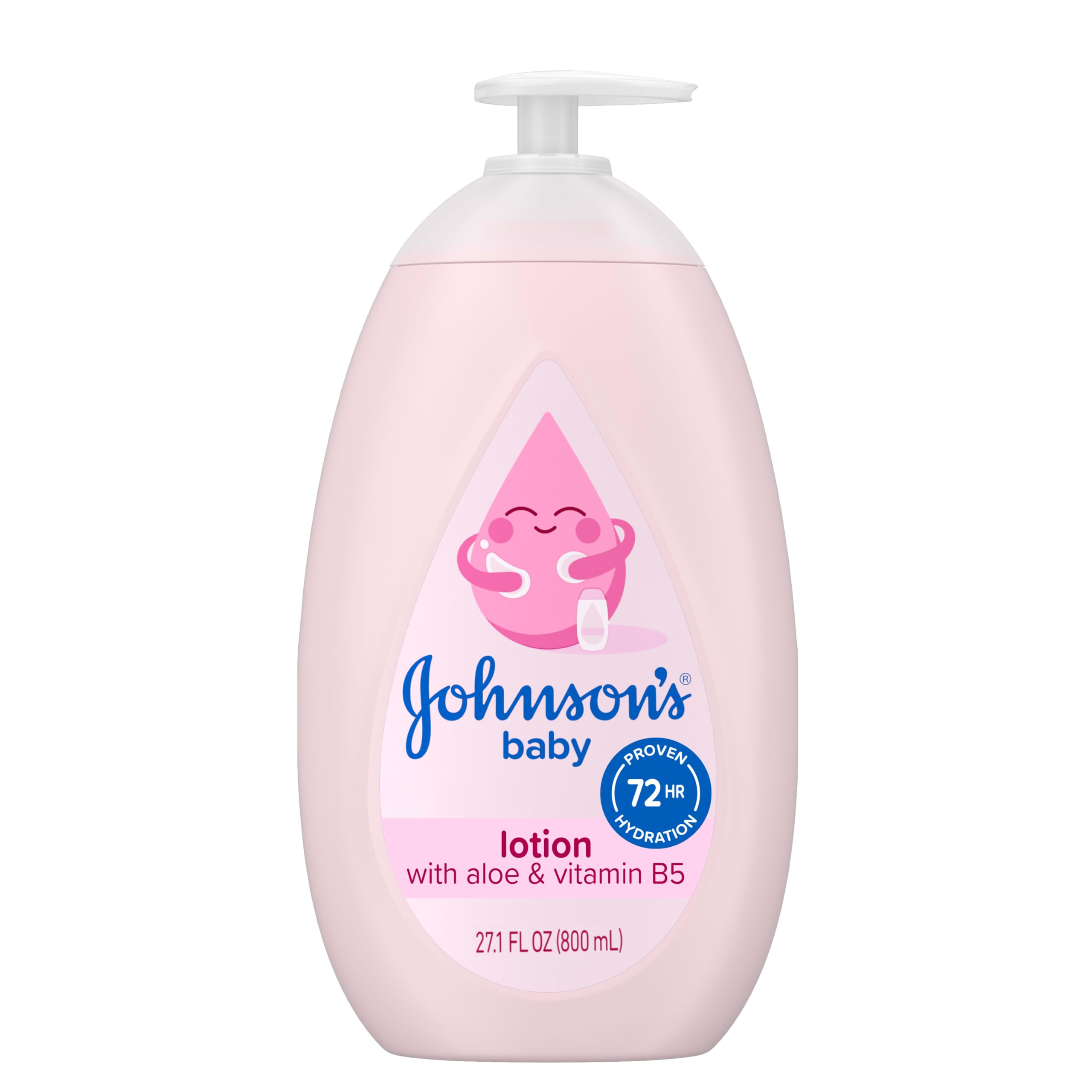 Johnson's Baby Lotion with Coconut Oil, 27.1 fl. oz | 72-HR Hydration, Hypoaller