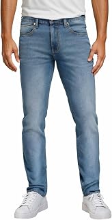 ETHANOL Men's Straight Knit Denim Jeans
