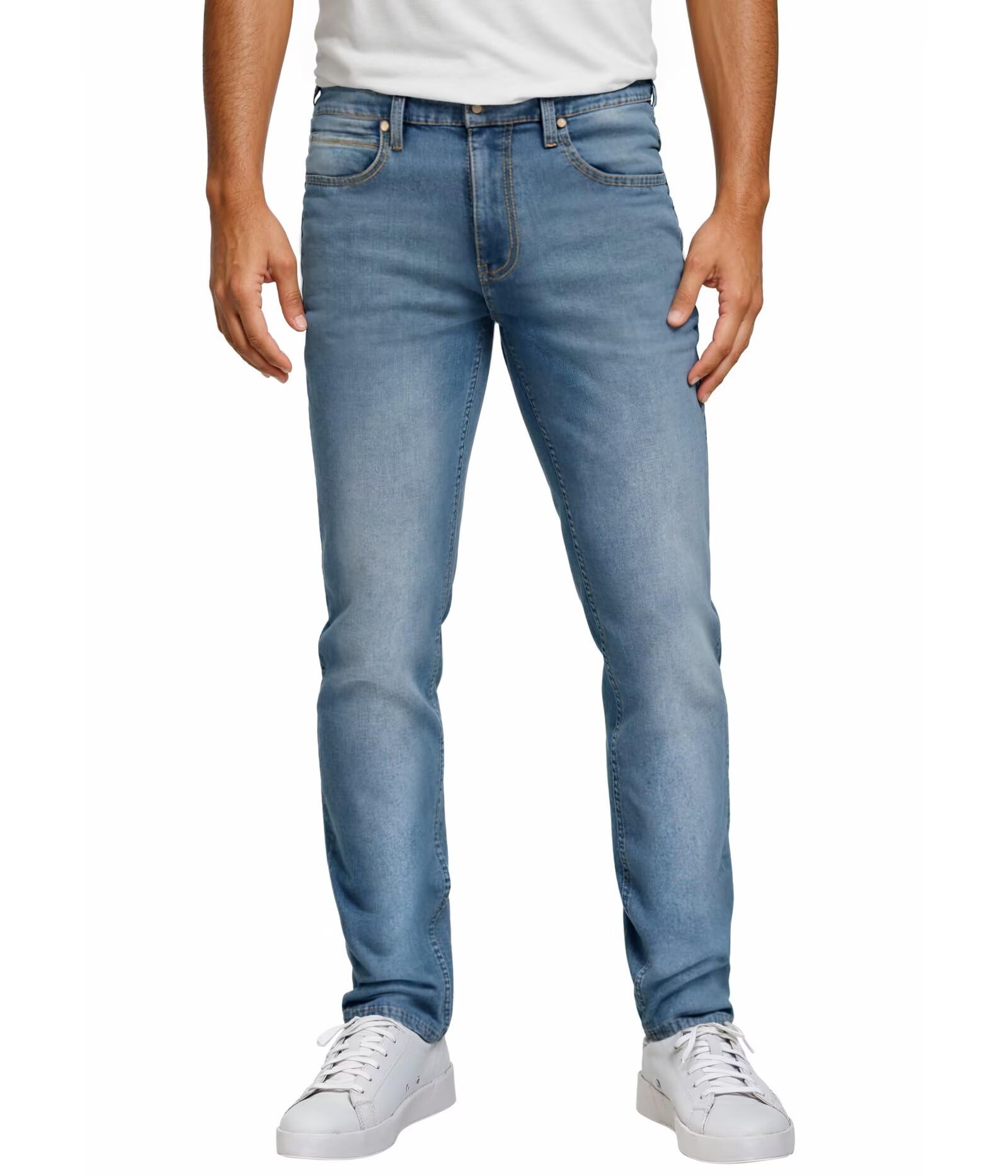 ETHANOL Men's Straight Knit Denim Jeans
