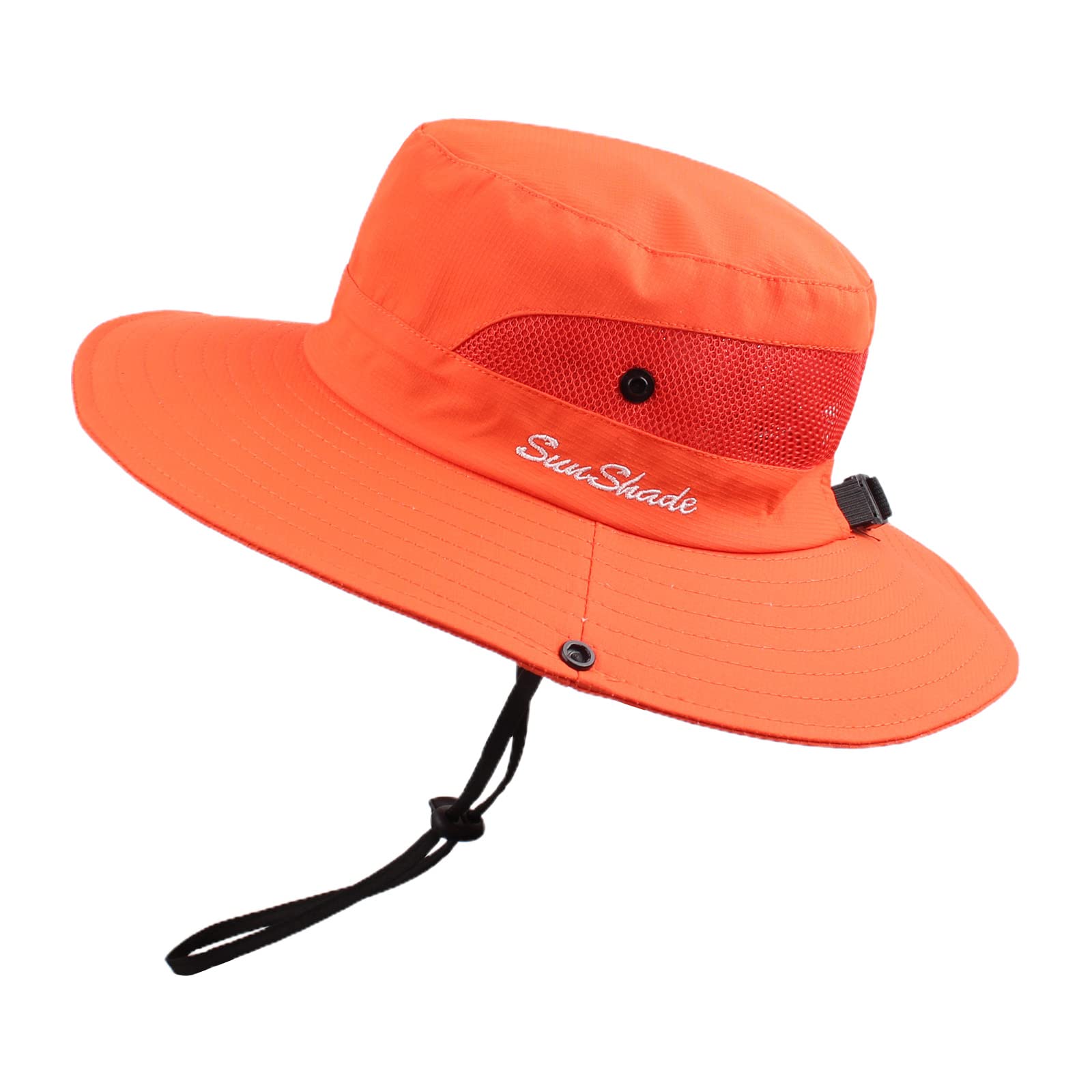 PESAAT Women Men Fishing Hat Summer Sun Hats for Women UV Protection Wide Brim B