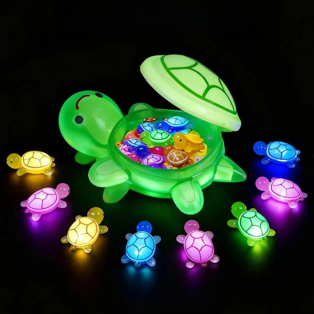 30Pcs Small Turtle Ornament, Luminous Turtle Mini Docking Ornament, Suitable for
