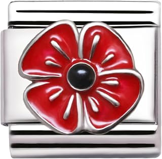 2Burned Italian Charm Flag for 9 mm Bracelets Stainless Steel