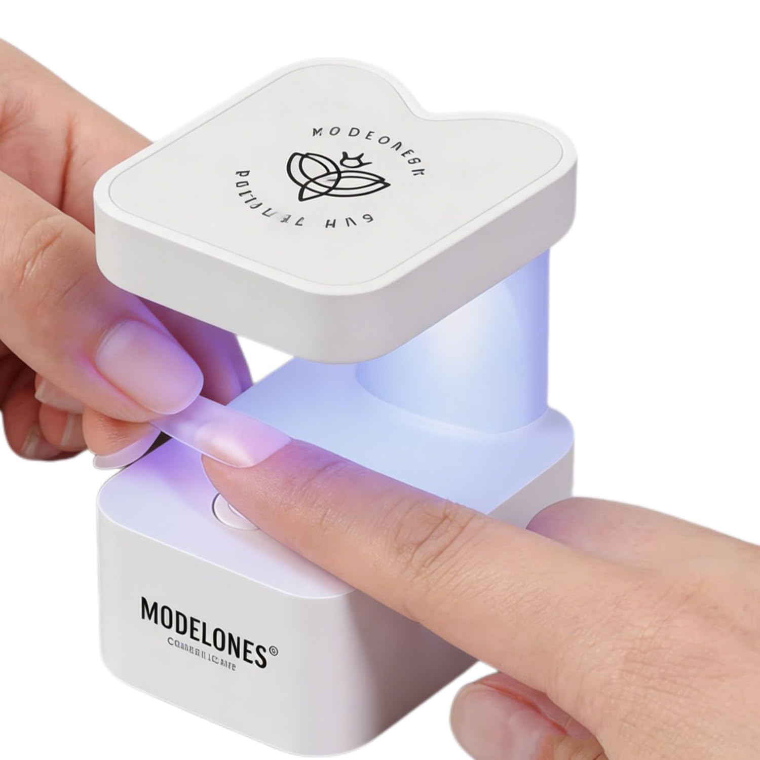 modelones Mini UV Light for Gel Nails Flash Curing 2 Timers Nail Stuff | White U