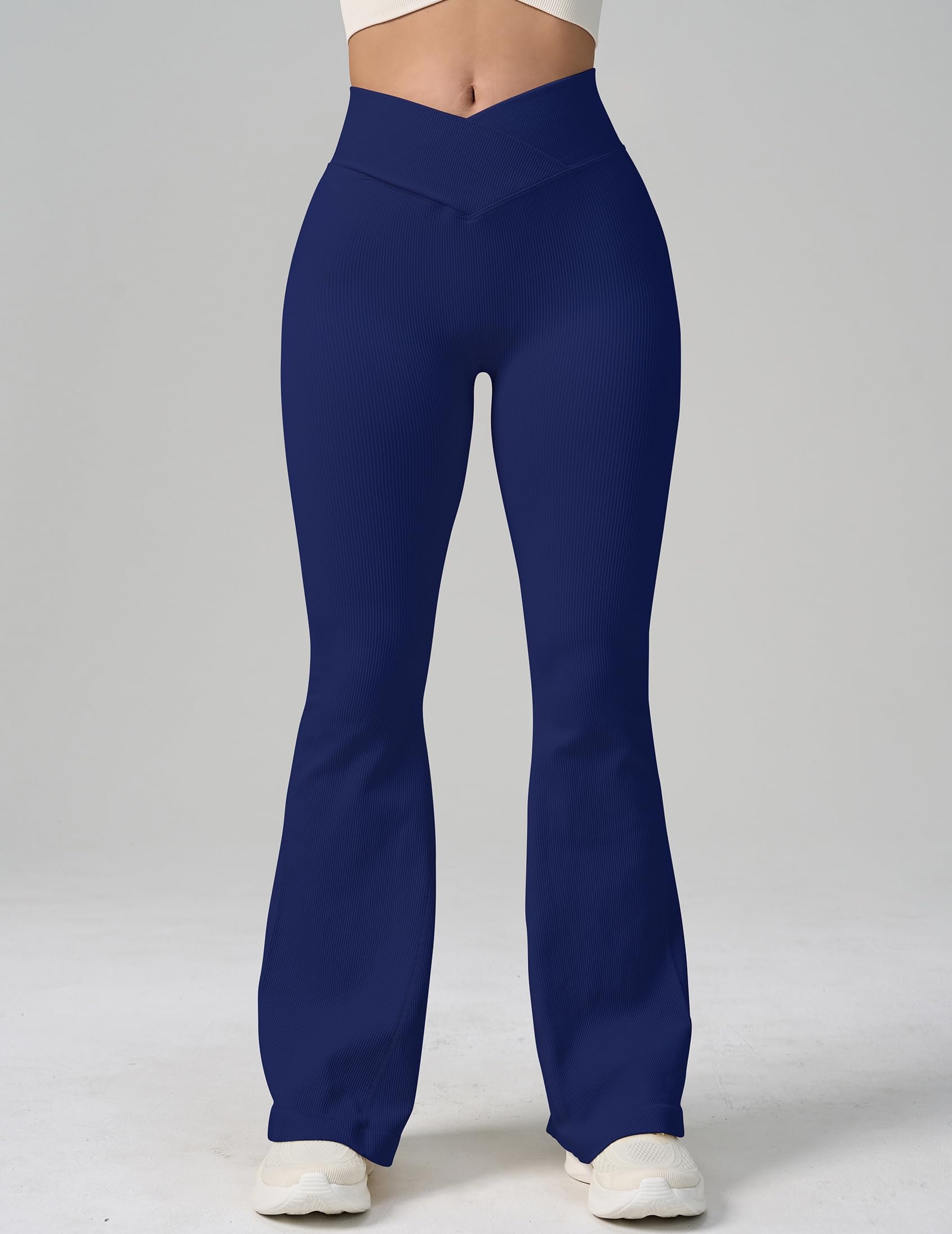 Yoga Pants Women High Waist Flared Leggings Slim Fit Bell Bottom Workout Pants S