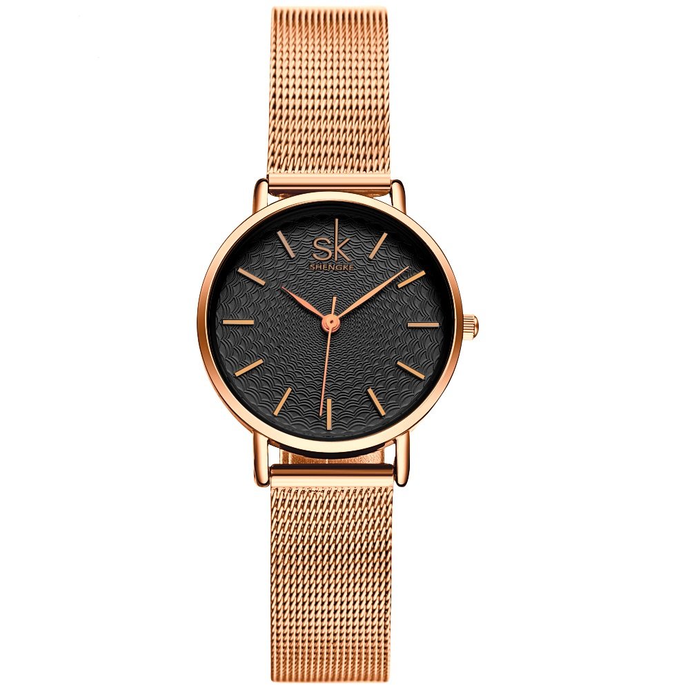 SHENGKE Creative Simplicity Women's Elegant Mesh Strap Watch