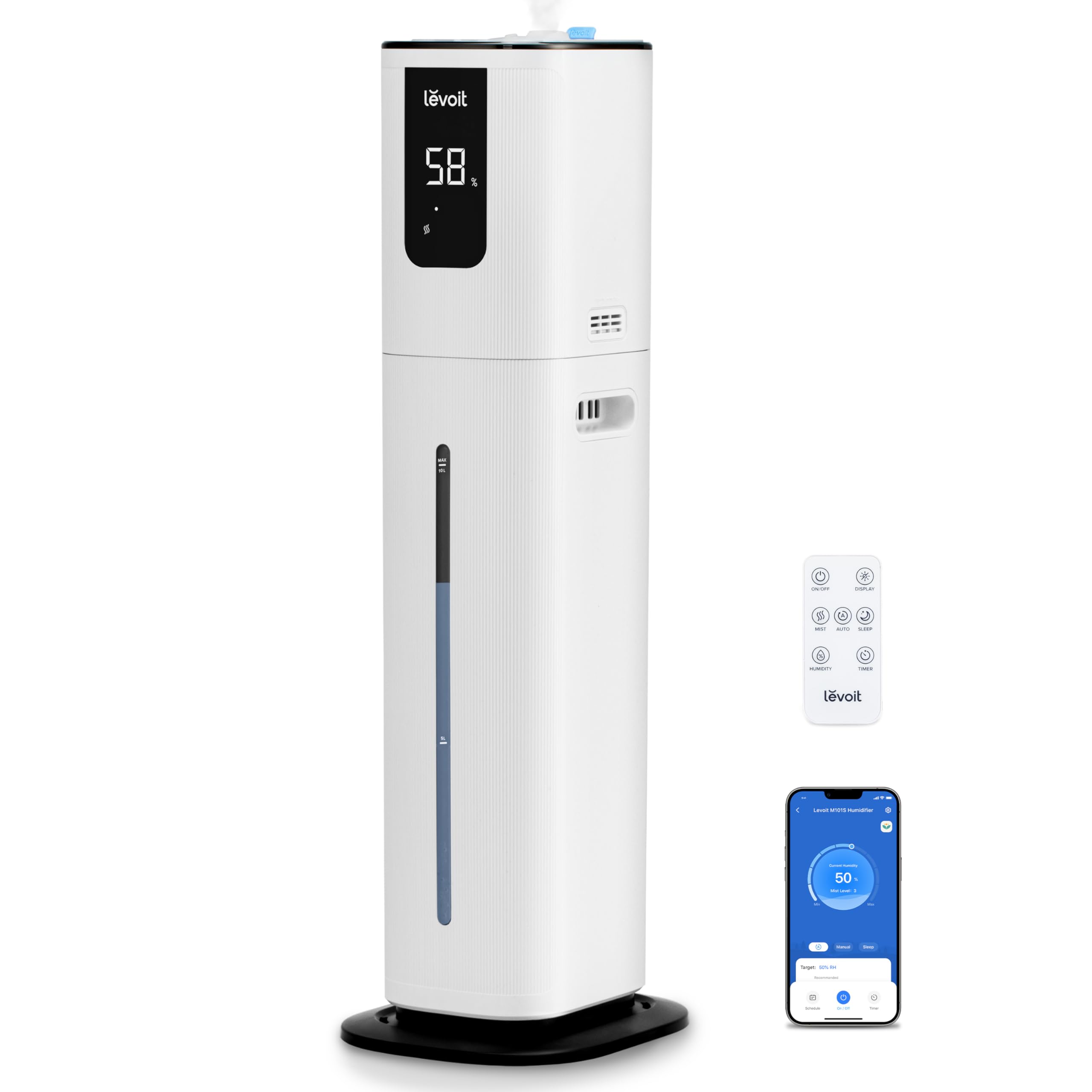 Levoit OasisMist 1000S (10L) Smart Humidifier for Home Large Room Bedroom | Last