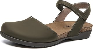 Athlefit Women's Summer Closed Toe Comfortable Flat Sandals