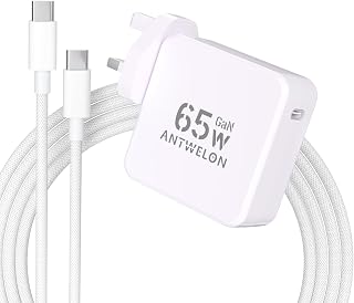 ANTWELON USB C Charger 65W GaN Wall Charger Fast Charging Adapter PPS PD3.0 for MacBook Pro/Air, iPhone 17/16/Pro, iPad, Galaxy s26/s25/s24, Lenovo, Dell, Laptops, Tablets