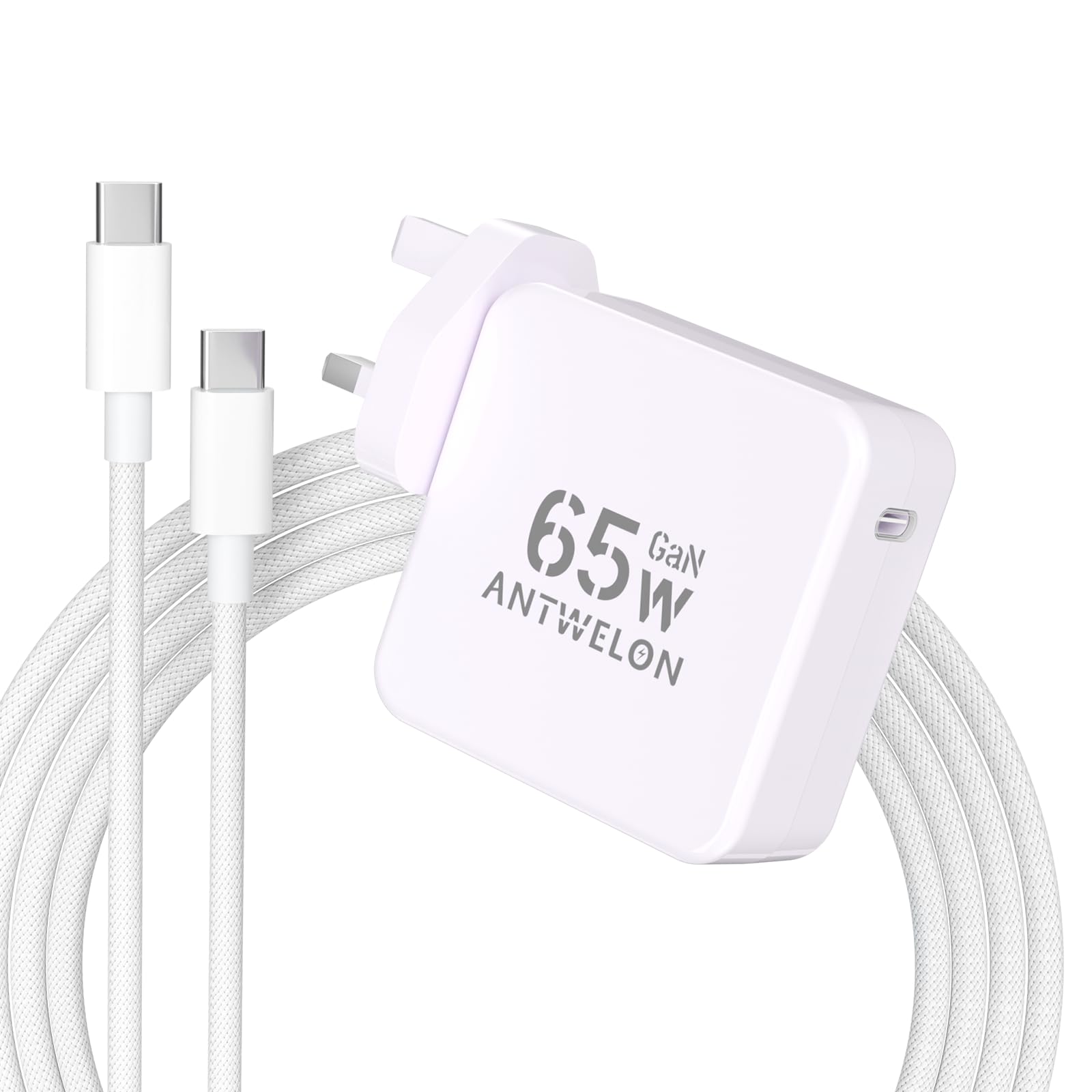 ANTWELON USB C Charger 65W GaN Wall Charger Fast Charging Adapter PPS PD3.0 for 