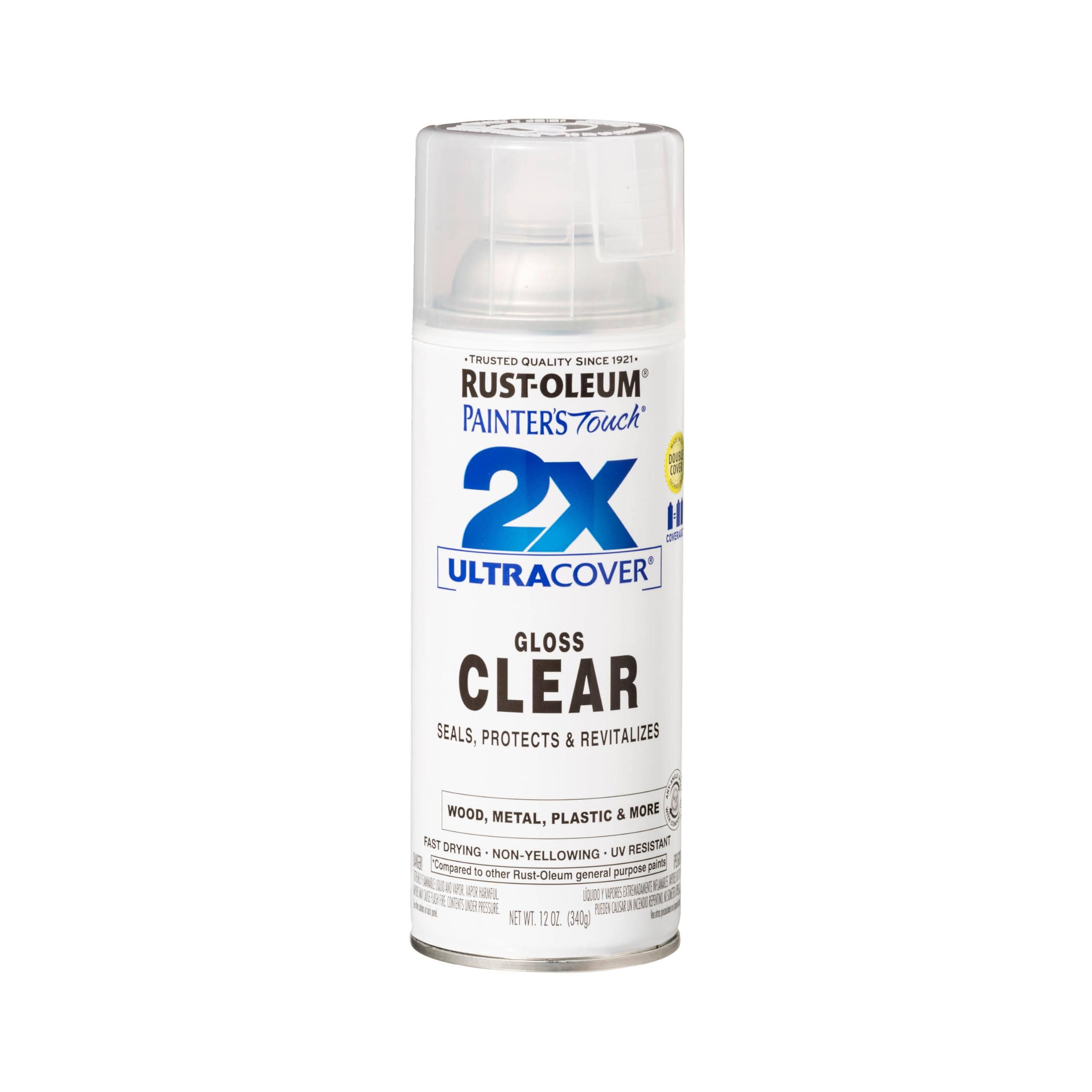 Rust-Oleum Painter's Touch 2X Ultra Cover Spray Paint, Gloss Clear | Indoor