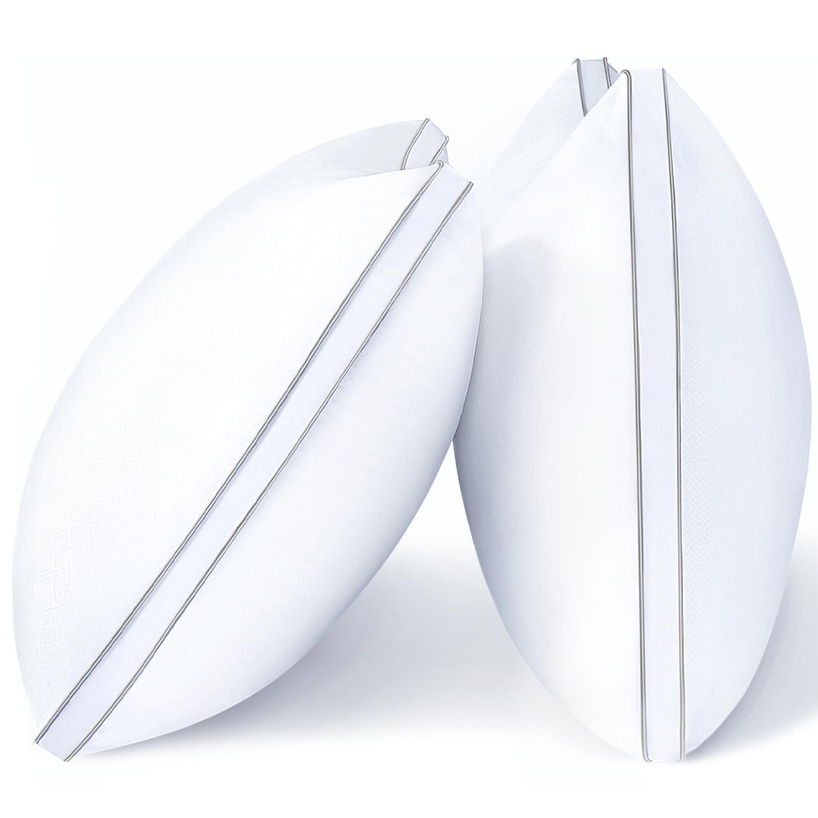 viewstar Pillows Queen Size 2 Pack, Firm Support Gusseted Bedding, White