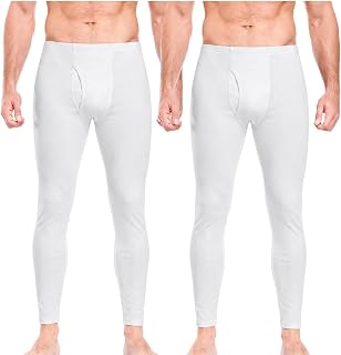 wirarpa Men's Thermal Cotton Long Johns - Long Thermal Underwear - Pack of 2