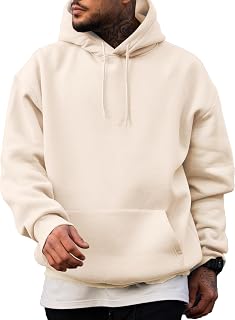 JMIERR Mens Fleece Lined Oversized Hoodie Pullover Sweatshirts