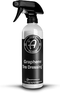 Adam's Polishes Graphene Tire Dressing - Deep Black Finish W/Graphene Non Greasy Car Detailing | Use W/Tire Applicator After Tire Cleaner &amp; Wheel Cleaner | Ceramic Coating Like Tire Protection (16oz)