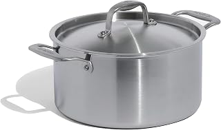 Made In Cookware 6 Quarter Stainless Steel Saucepan with Lid - Made in Italy - 5-Layer Stainless Steel Coating - Professional Cookware - Induction Compatible