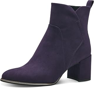 MARCO TOZZI Women's Vegan Block Heel Ankle Boots