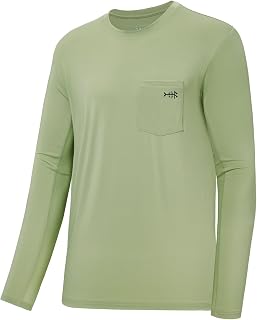 Bassdash Men's UPF 50+ Performance Long Sleeve T-Shirt UV Sun Protection Fishing Hiking Sports Shirts