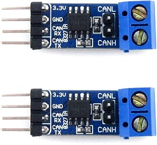Waveshare SN65HVD230 CAN Board Connecting MCUs to CAN Network Features ESD Protection Communication Evaluation Development Board 3.3V[2PCS]