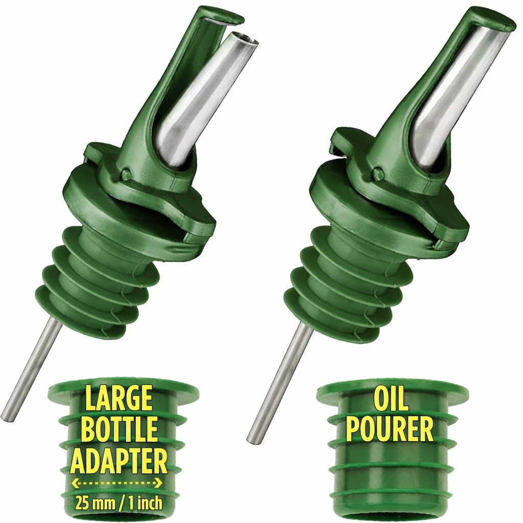 AIRTIGHT Olive Oil Pour Spout for Olive Oil Dispenser - UK Patented Oil Pourer -