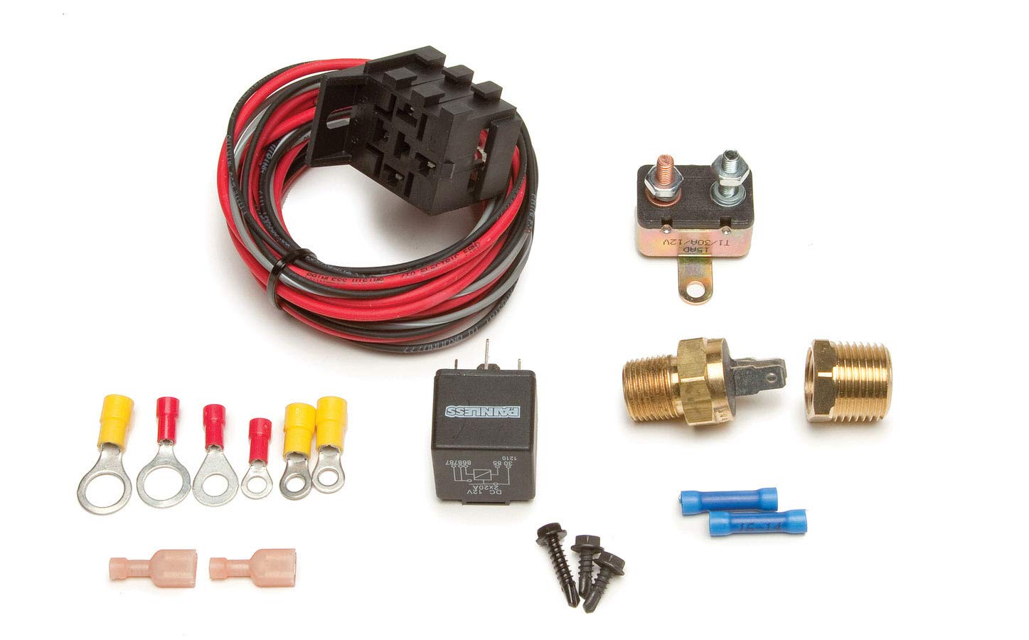 Painless Performance 30103 Fan Relay with Thermostatic Switch, 185 On/175 Off