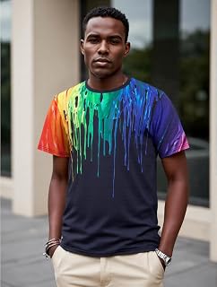 Men's Summer Graphic Crew Neck Short Sleeve Casual Streetwear Outdoor Sports Casual T-Shirt