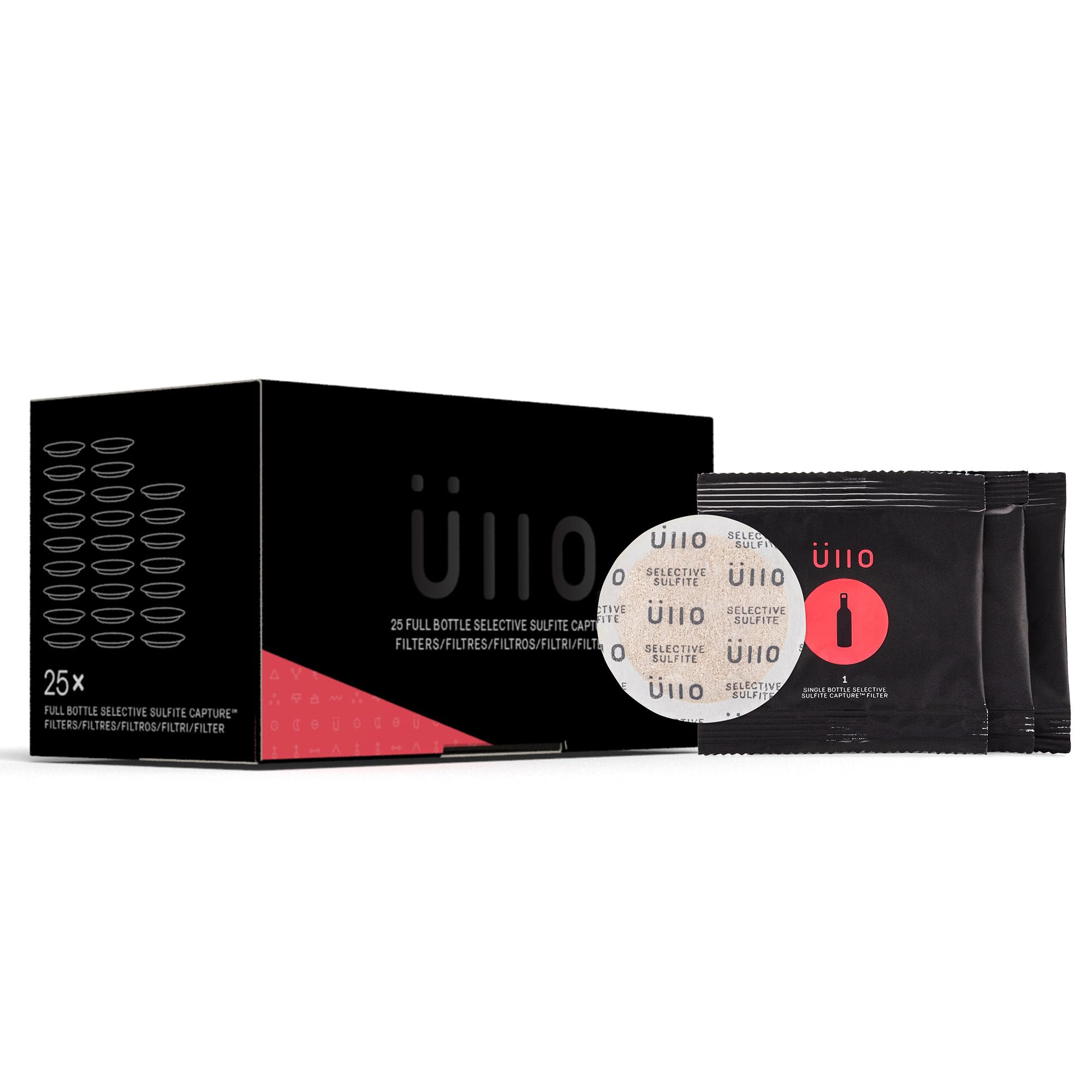Ullo Full Bottle Replacement Filters (25pack) With Selective Sulfite Technology 