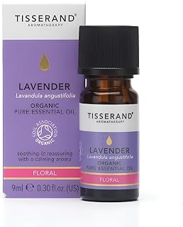 Tisserand Lavender Organic Essential Oil - 9ml | Calming Lavender Aroma, 100% Natural Pure Essential Oils, Uncompromising Quality, Certified Vegan