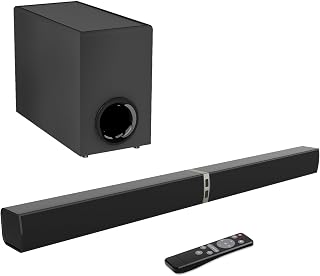 Maraawa Sound Bar with Subwoofer,120W Sound Bar Bluetooth 5.3 Soundbar Surround Sound System, Detachable Home Theater Speaker with ARC/Optical/AUX Connection, Remote Control for TV/PC/Projector