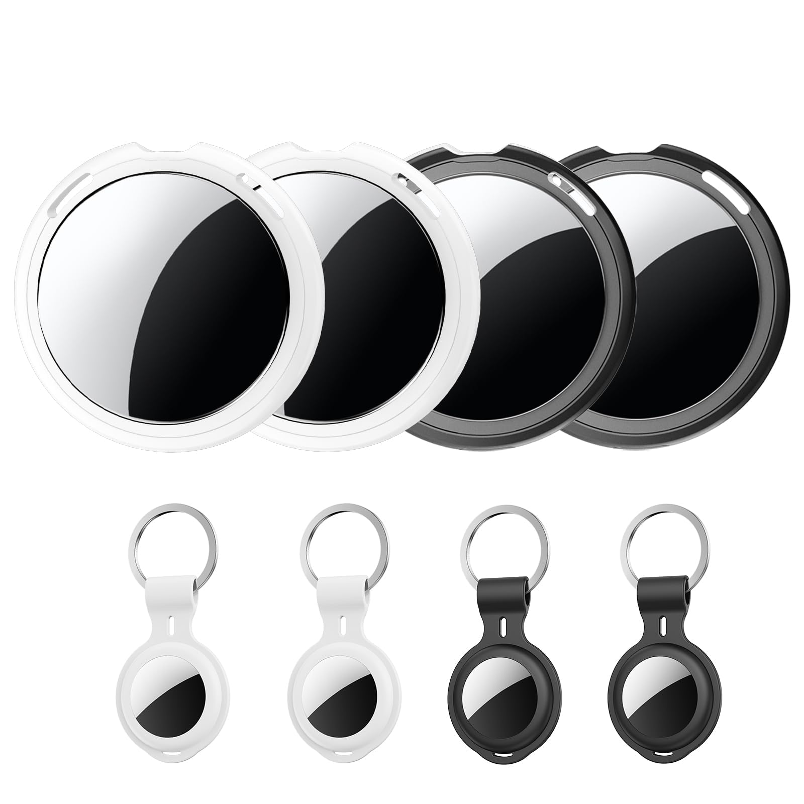 4 Pack Apple MFi Certified Tracker Tags Works with Apple Find My (iOS Only) | Bl