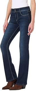 WallFlower Luscious Curvy Women's Mid Waist Bootcut Jeans Insta Stretch Denim Fit All Sizes Junior Jeans Sizes 4-28