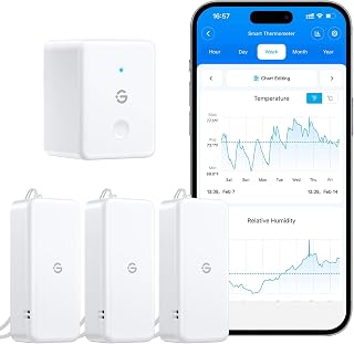 GoveeLife Room Thermometer Hygrometer 3Pack, WiFi Wireless Humidity Sensor | App Alerts, 2-Year Free Data Storage and Export, Smart Indoor Temperature for Baby Room, Home, Garage, Greenhouse